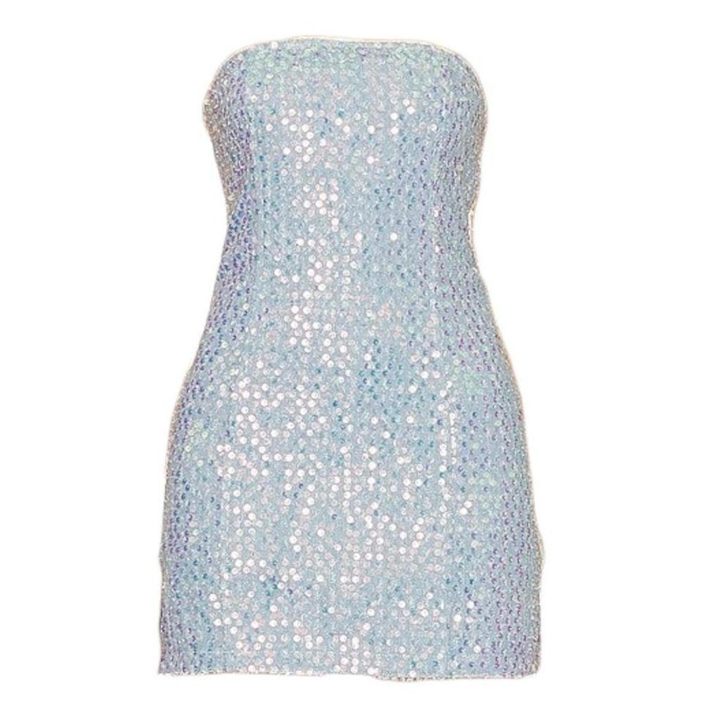 Superdown Sequin blue denim dress Size S‎